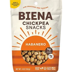 Biena Chickpea Snacks Roasted Habanero - 5 Oz