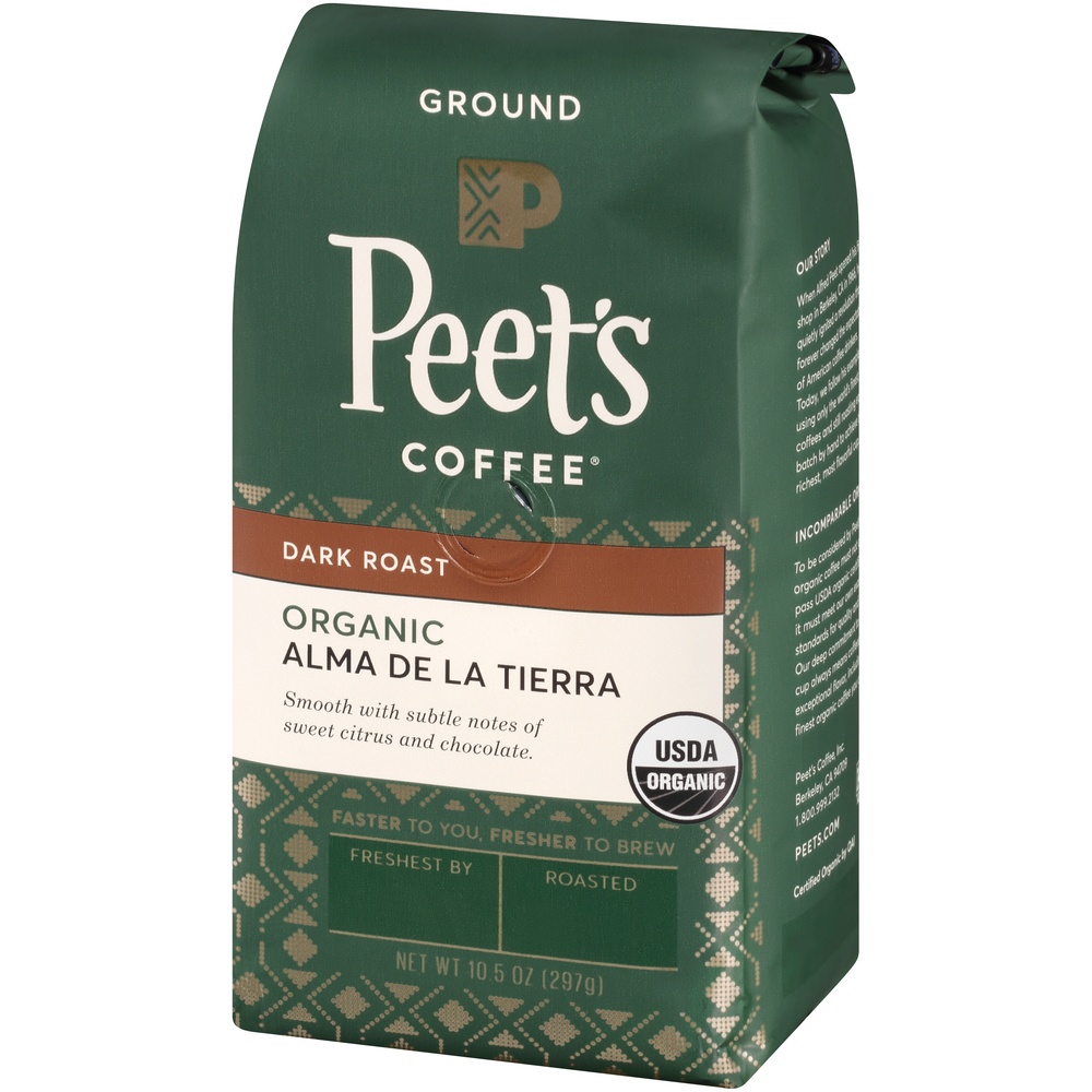 slide 3 of 6, Peet's Coffee Alma De La Tierra Organic Dark Roast Ground Coffee, 