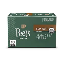 Peet's Coffee Alma De La Tierra Organic Dark Roast Single Serve Coffee Pods - 10 Count