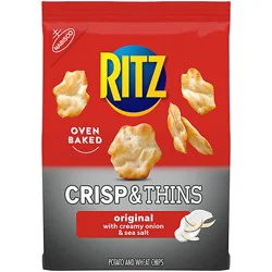 Ritz Crisp And Thins Original With Creamy Onion And Sea Salt Chips - 7.1 Oz