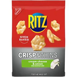 Ritz Crisp And Thins Cream Cheese And Onion Chips - 7.1 Oz