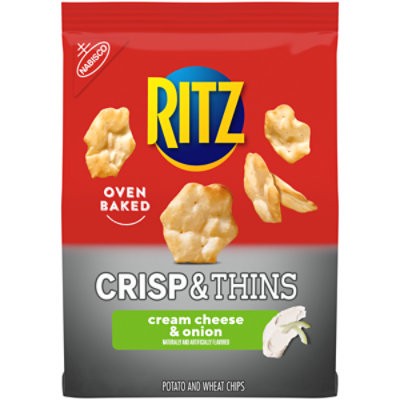 slide 1 of 13, Ritz Crisp And Thins Cream Cheese And Onion Chips - 7.1 Oz, 7.1 oz