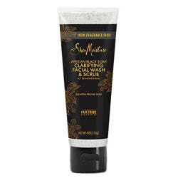 Sheamoisture Facial Wash & Scrub Clarifying African Black Soap - 4 Fl. Oz.