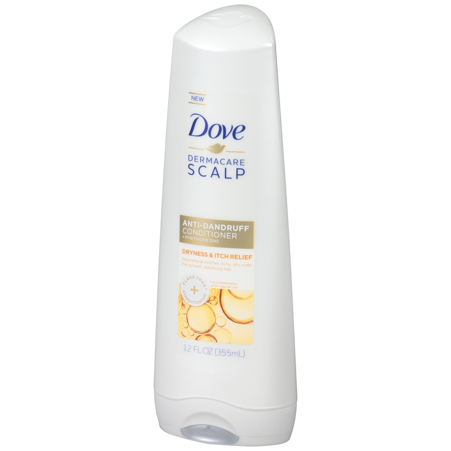 slide 4 of 7, Dove DermaCare Scalp Dryness Itch Relief Anti Dandruff Conditioner, 12 fl oz