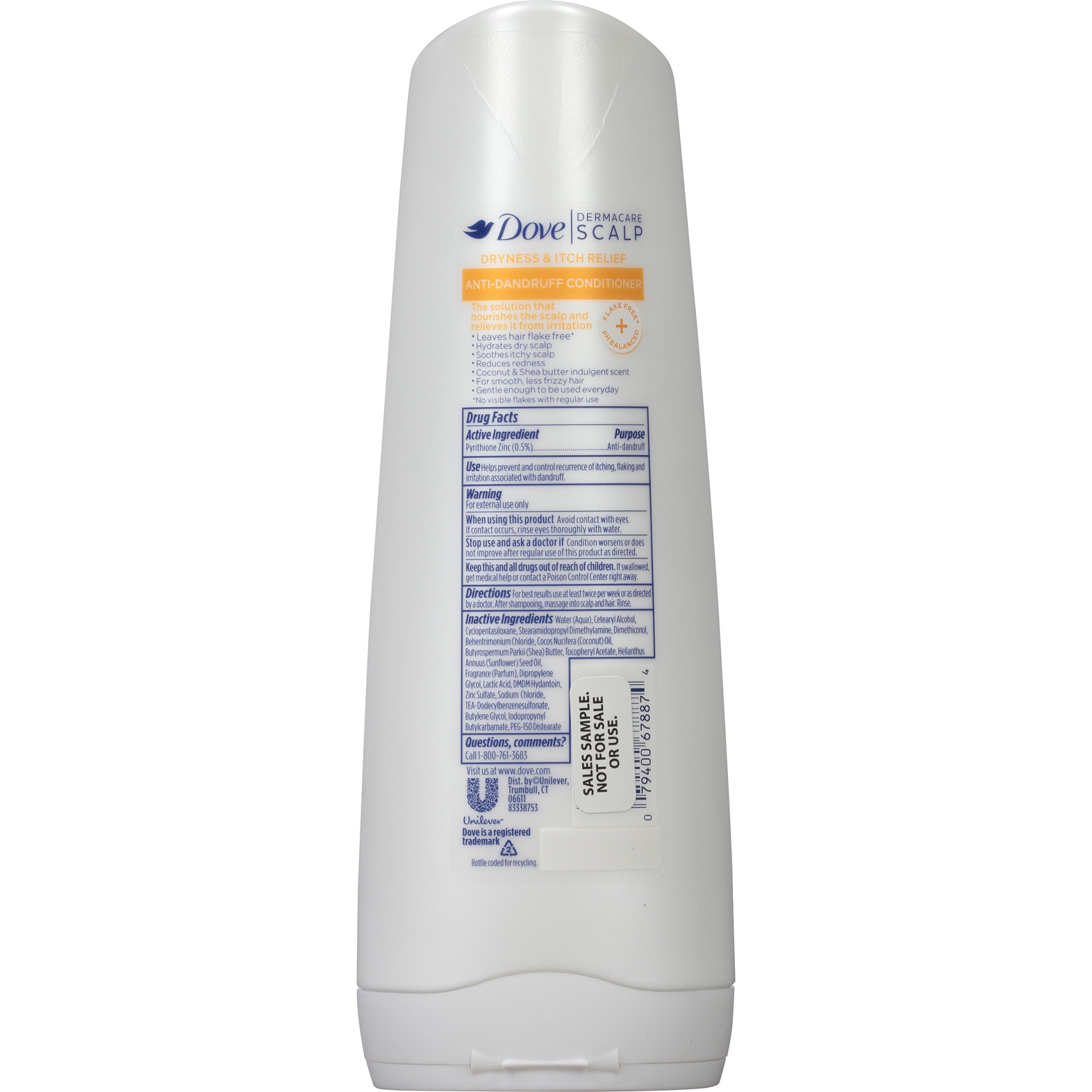 slide 6 of 7, Dove DermaCare Scalp Dryness Itch Relief Anti Dandruff Conditioner, 12 fl oz