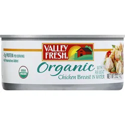 Valley Fresh Chicken Breast Organic With Rib Meat In Water - 5 Oz