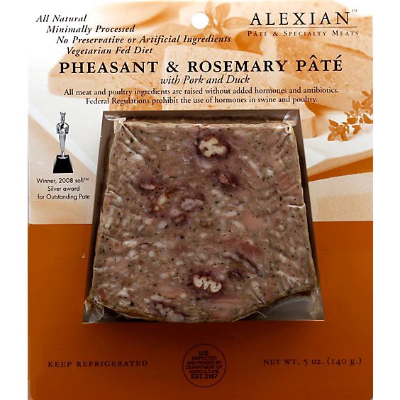 slide 1 of 2, Alexian Pheasant & Rosemary Pate - 5 Oz, 5 oz