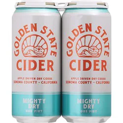 Golden State Cider Mighty Dry Hard Cider In Cans - 4-16 Fl. Oz.