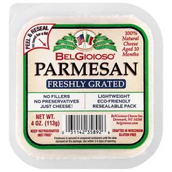 Belgioioso Natural Freshly Grated Parmesan Square Cup - 4 Oz
