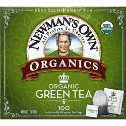 Newmans Own Organics Green Tea 100 Count - 7.1 Oz