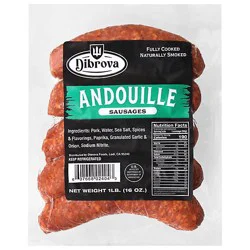Di Brova Sausage Smoked Pork Andouille - 1 Lb