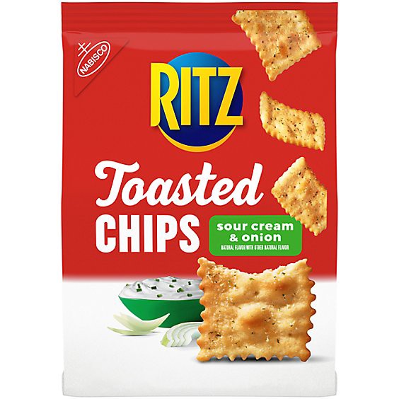 slide 1 of 1, Ritz Toasted Chips Sour Cream And Onion Crackers - 8.1 Oz, 8.1 oz