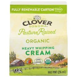 Clover Org Heavy Cream - 8 Oz