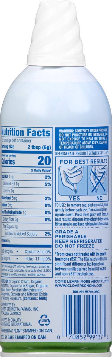 slide 11 of 11, Clover Natl Crmtopping Aerosl - 7 Oz, 7 oz