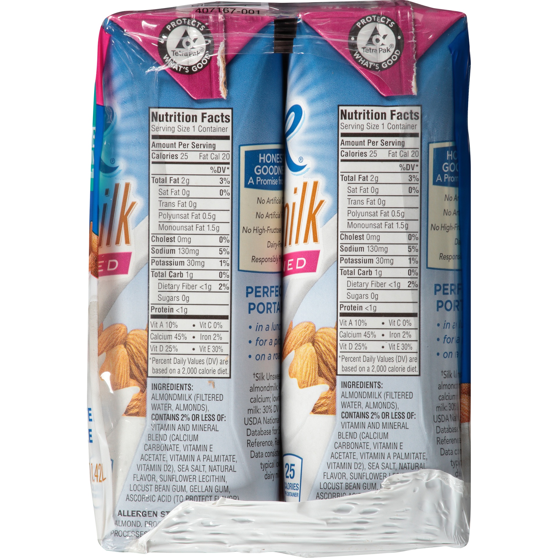 slide 5 of 8, Silk Shelf-Stable Unsweetened Almond Milk Singles, 6 ct; 8 fl oz