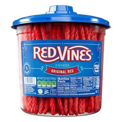 Red Vines Twists Bulk Candy Licorice Original Red Jar - 3.5 Lb