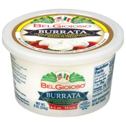 Belgioioso Fresh Mozzarella Cheese Burrata Mini Balls 4 Cup - 8 Oz