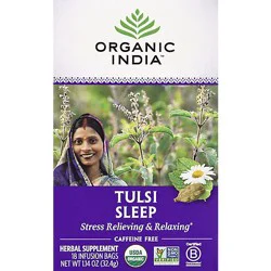 Organic India True Wellness Tulsi Sleep Tea Organic Caffeine-Free 18 Count - 1.14 Oz