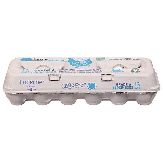 slide 1 of 1, Lucerne Farms Eggs Large Cage Free - 12 Count, 12 ct