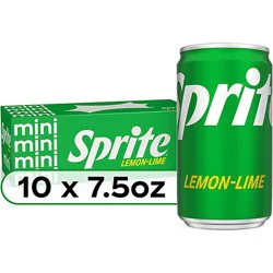 Sprite Lemon Lime Soda Soft Drinks Pack - 10-7.5 Fl. Oz.