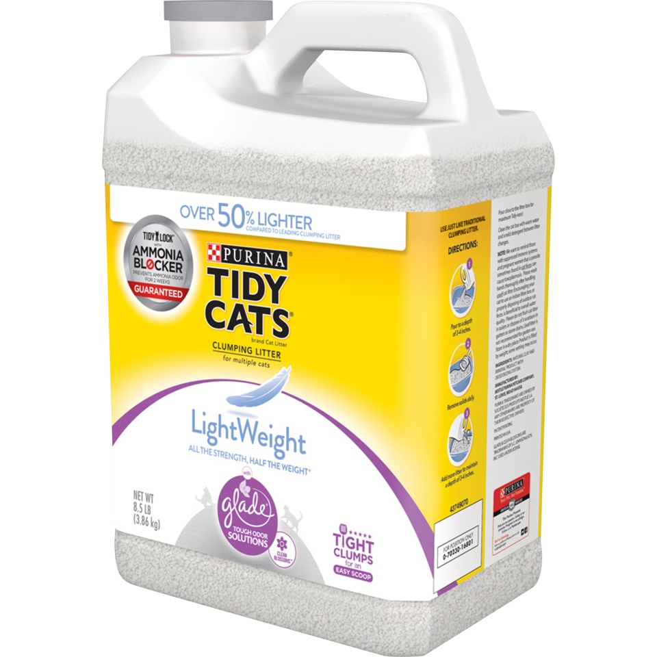 slide 3 of 8, Tidy Cats Clump Lightweight Clean Blossom Cat Litter - 8.5lbs, 