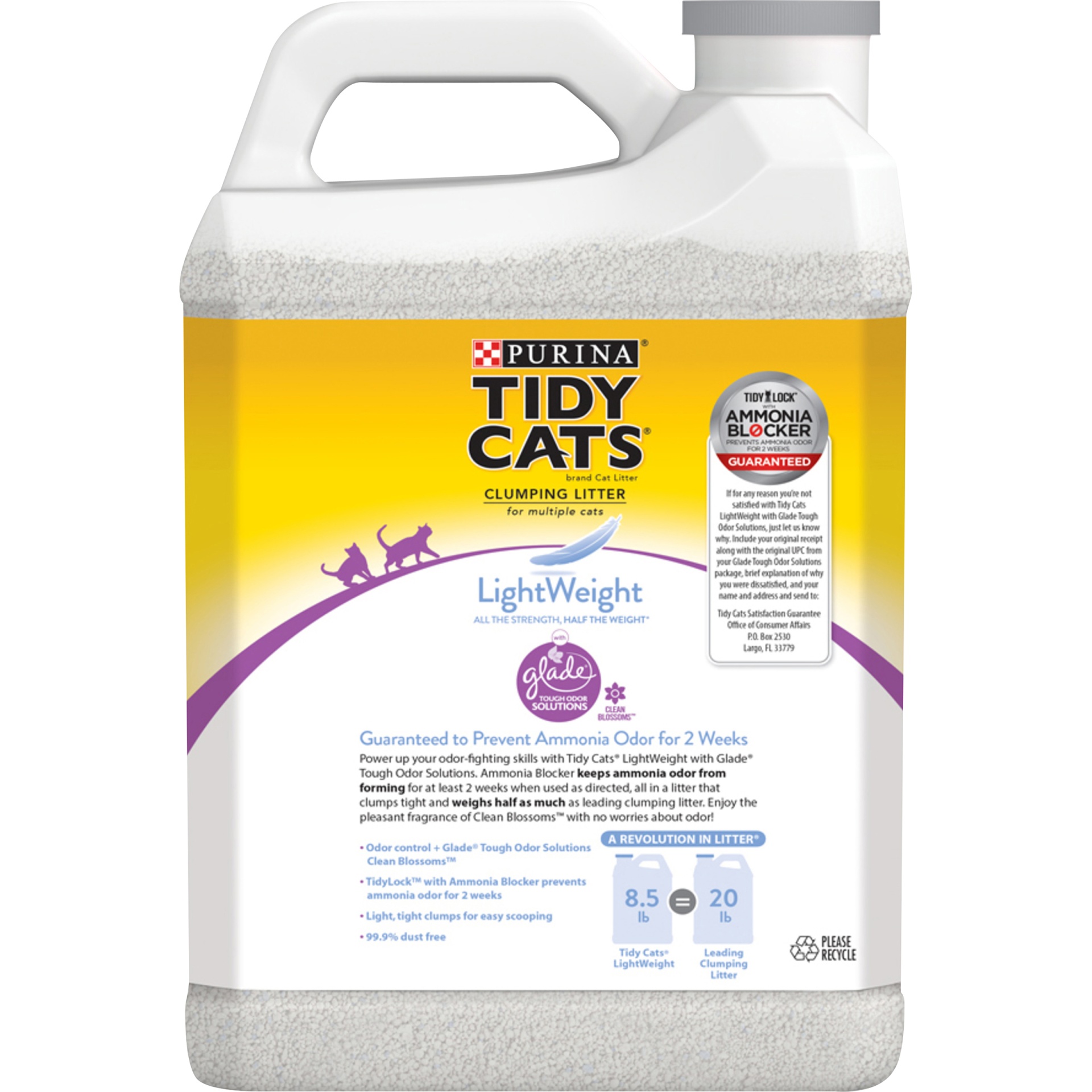 slide 6 of 8, Tidy Cats Clump Lightweight Clean Blossom Cat Litter - 8.5lbs, 