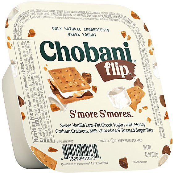 slide 1 of 1, Chobani Flip Chocolate S'more S'mores Low-Fat Greek Yogurt - 4.5 Oz, 4.5 oz