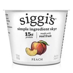 Siggi's Peach Icelandic Skyr Nonfat Yogurt - 5.3 Oz