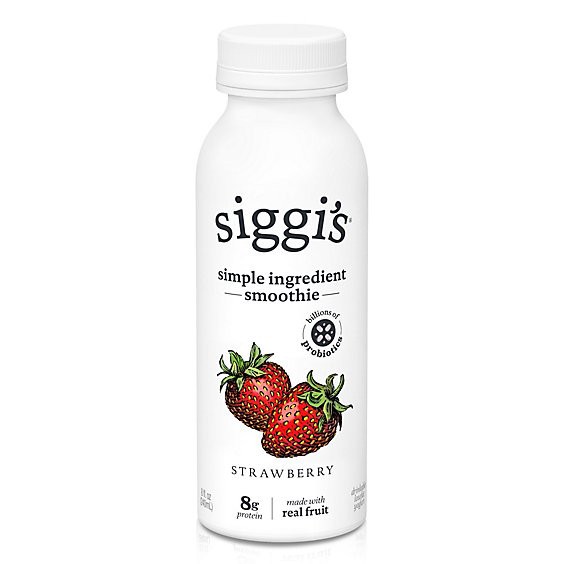 slide 1 of 1, Siggi's Strawberry Probiotic Drinkable Whole Milk Yogurt - 8 Oz, 8 fl oz