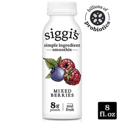 Siggi's Blueberry Probiotic Drinkable Whole Milk Yogurt - 8 Oz