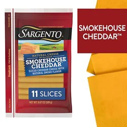 Sargento Sliced Smokehouse Cheddar Natural Cheese 11 Count - 6.67 Oz