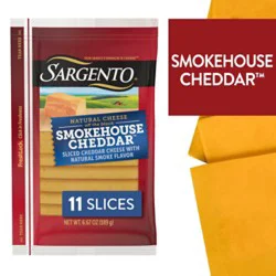 Sargento Sliced Smokehouse Cheddar Natural Cheese 11 Count - 6.67 Oz