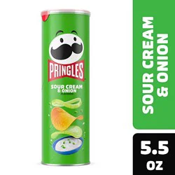 Pringles Potato Crisps Chips Sour Cream And Onion Lunch Snacks - 5.5 Oz
