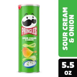 Pringles Potato Crisps Chips Sour Cream And Onion Lunch Snacks - 5.5 Oz