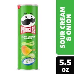 Pringles Potato Crisps Chips Sour Cream And Onion Lunch Snacks - 5.5 Oz