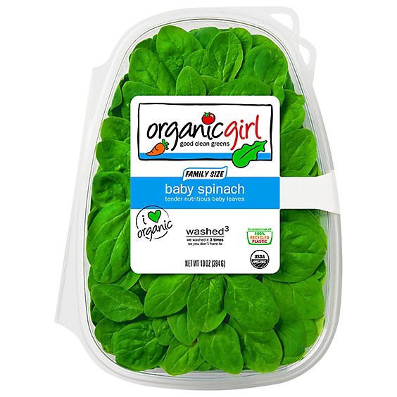 slide 1 of 1, Organicgirl Baby Spinach - 10 Oz., 10 oz
