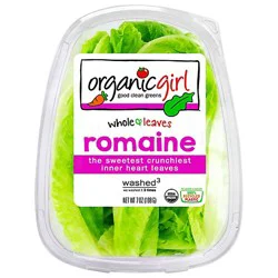 Organicgirl Organic Romaine Leaves True Hearts Washed - 7 Oz