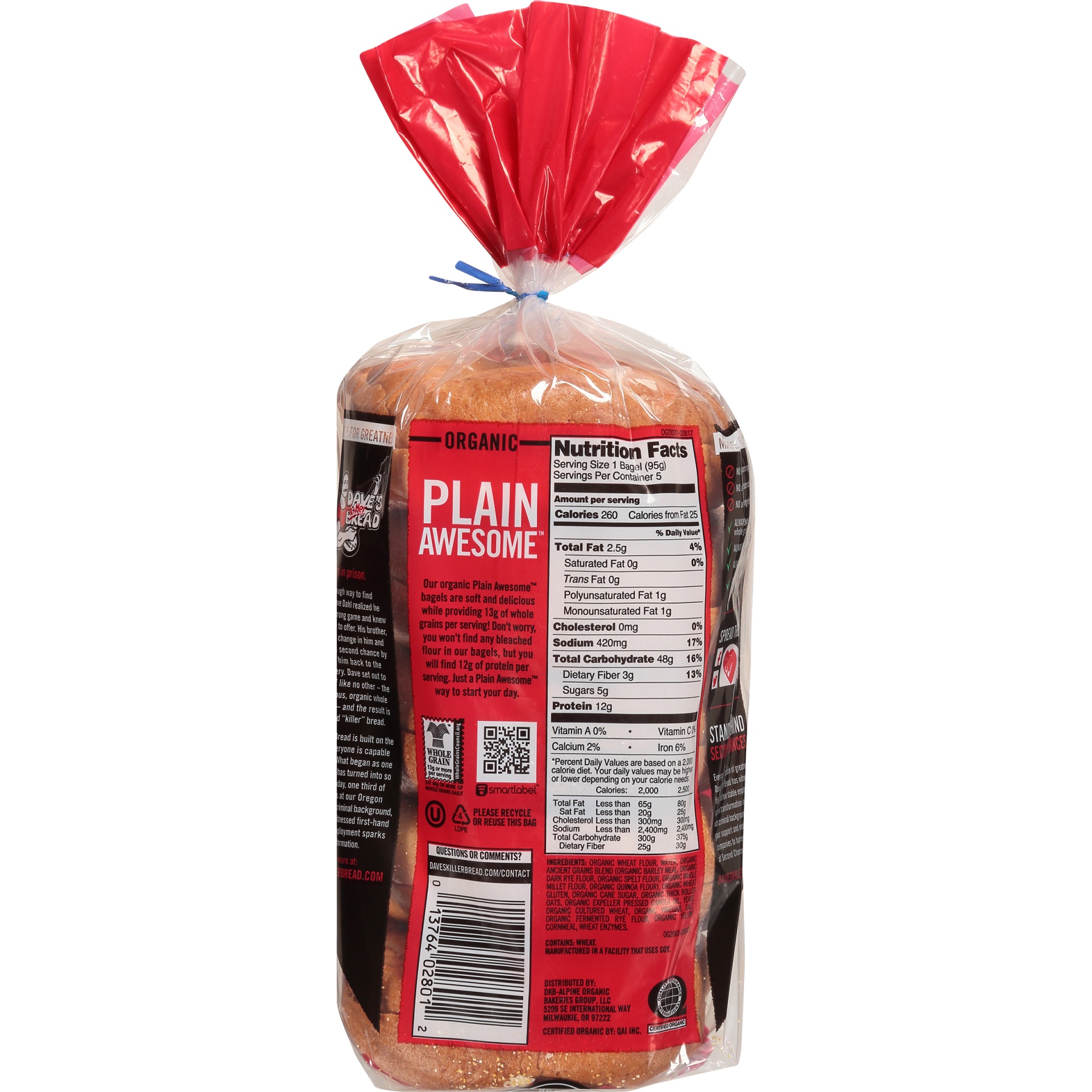 slide 2 of 8, Dave's Killer Bread® Cinnamon Raisin Remix® Organic Bagels 16.75 oz. Bag, 16.75 oz