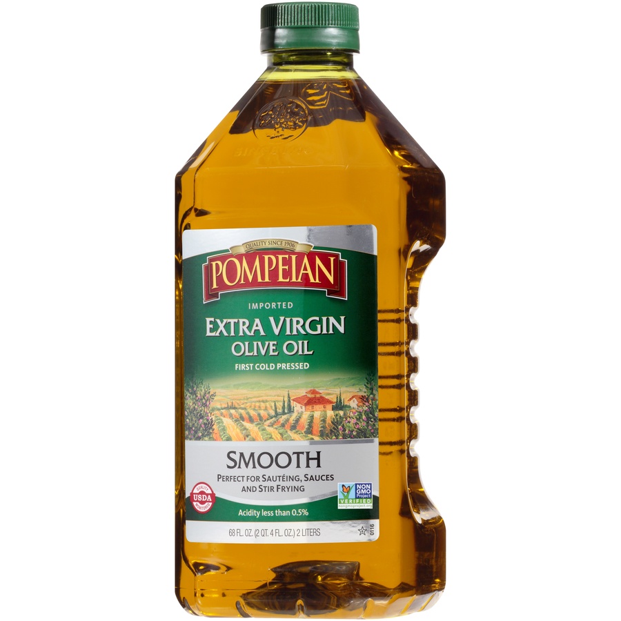 slide 3 of 7, Pompeian 68 oz Pompeian Smooth Extra Virgin Olive Oil, 68 fl oz