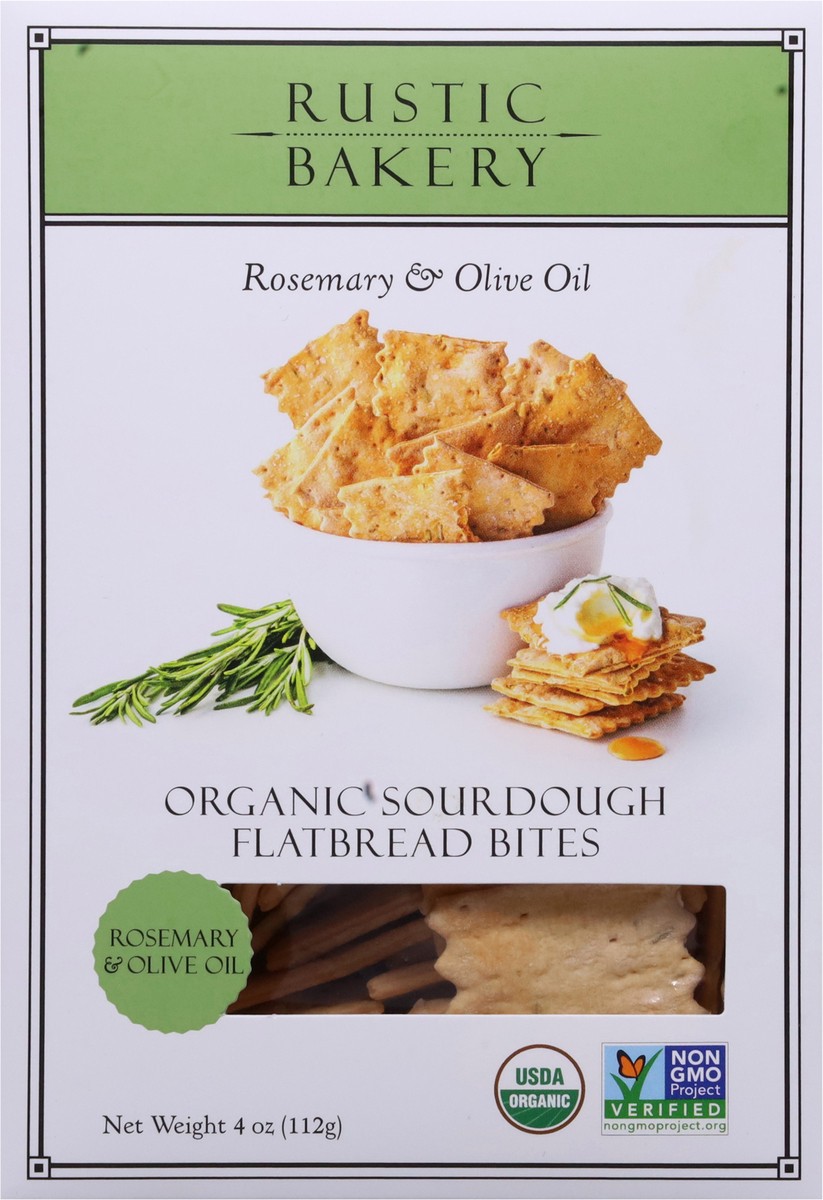 slide 6 of 12, Rustic Bakery Flatbread Bites Rosemary & Olive Oil - 4 Oz, 4 oz
