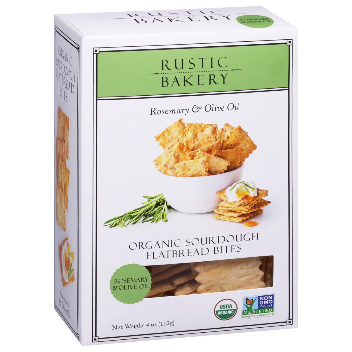 slide 8 of 12, Rustic Bakery Flatbread Bites Rosemary & Olive Oil - 4 Oz, 4 oz