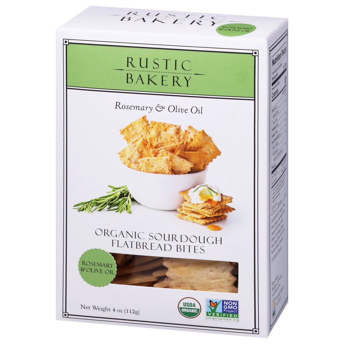 slide 3 of 12, Rustic Bakery Flatbread Bites Rosemary & Olive Oil - 4 Oz, 4 oz