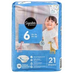 Signature Select/care Premium Baby Diapers Size 6 - 21 Count