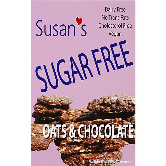 slide 1 of 1, Susans Sf Oat Choc Vegan Cookies - 8 Oz, 8 oz