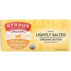 Straus Organic Salted Butter - 1 Lb