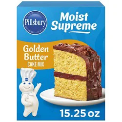 Pillsbury Moist Supreme Cake Mix Premium Golden Butter - 15.25 Oz