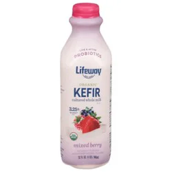 Lifeway Organic Whole Milk Mixed Berry Kefir - 32 Oz