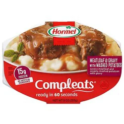 Hormel Compleats Microwave Meals Homestyle Meatloaf & Gravy With Mashed Potatoes - 9 Oz