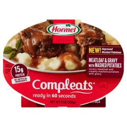 Hormel Compleats Microwave Meals Homestyle Meatloaf & Gravy With Mashed Potatoes - 9 Oz
