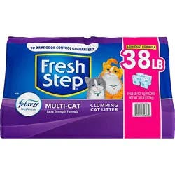 Fresh Step Multi-Cat Extra Strength Scented Litter With Febreze - Clumping Cat Litter - 38 Lbs